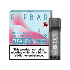 Blueberry Cotton Candy Elfa Refillable Pods By Elf Bar