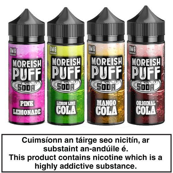 Moreish Puff Soda Range Shortfill 100ml E-Liquid