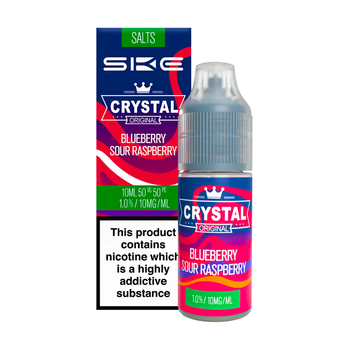 Blueberry Sour Raspberry Ske Crystal 10ml Nic Salts E-liquid | 3 For £9