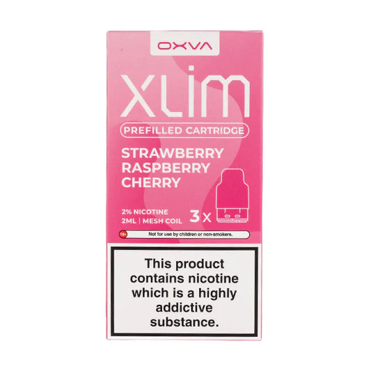 Strawberry Raspberry Cherry Oxva Xlim Prefilled Cartridge| Pack Of 3