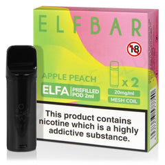 Apple Peach Elfa Prefillable Pods By Elf Bar