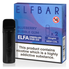 Blueberry Bubblegum Elfa Prefillable Pods By Elf Bar