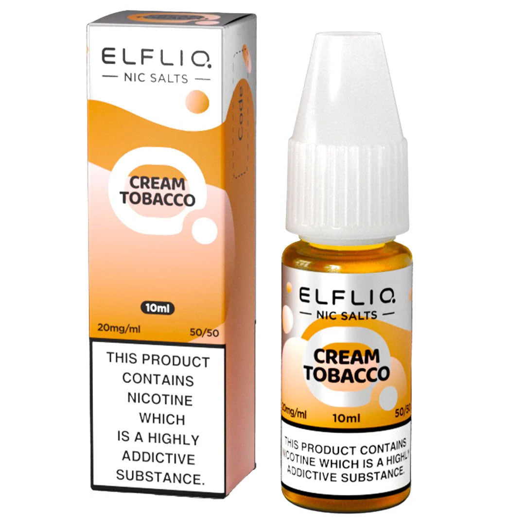 Cream Tobacco Elfliq 10ml Nic Salt | 5 for £10