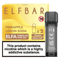 Pineapple Lemon Soda Elfa Prefillable Pods By Elf Bar