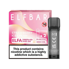 Strawberry Ice Cream Elfa Prefillable Pods By Elf Bar