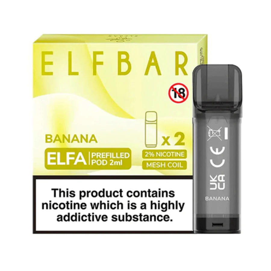 Banana Elfa Prefillable Pods By Elf Bar