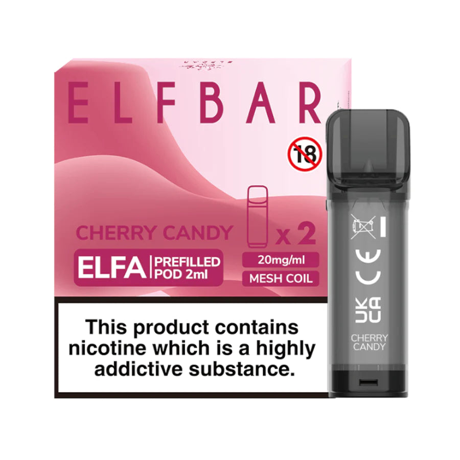 Cherry Candy Elfa Prefillable Pods By Elf Bar