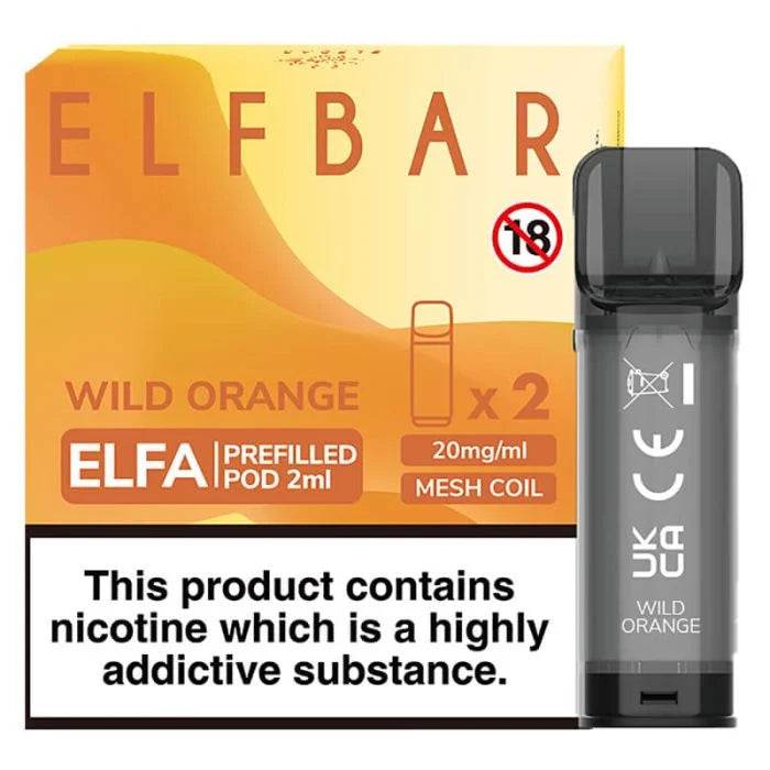 Wild Orange Elfa Refillable Pods By Elf Bar