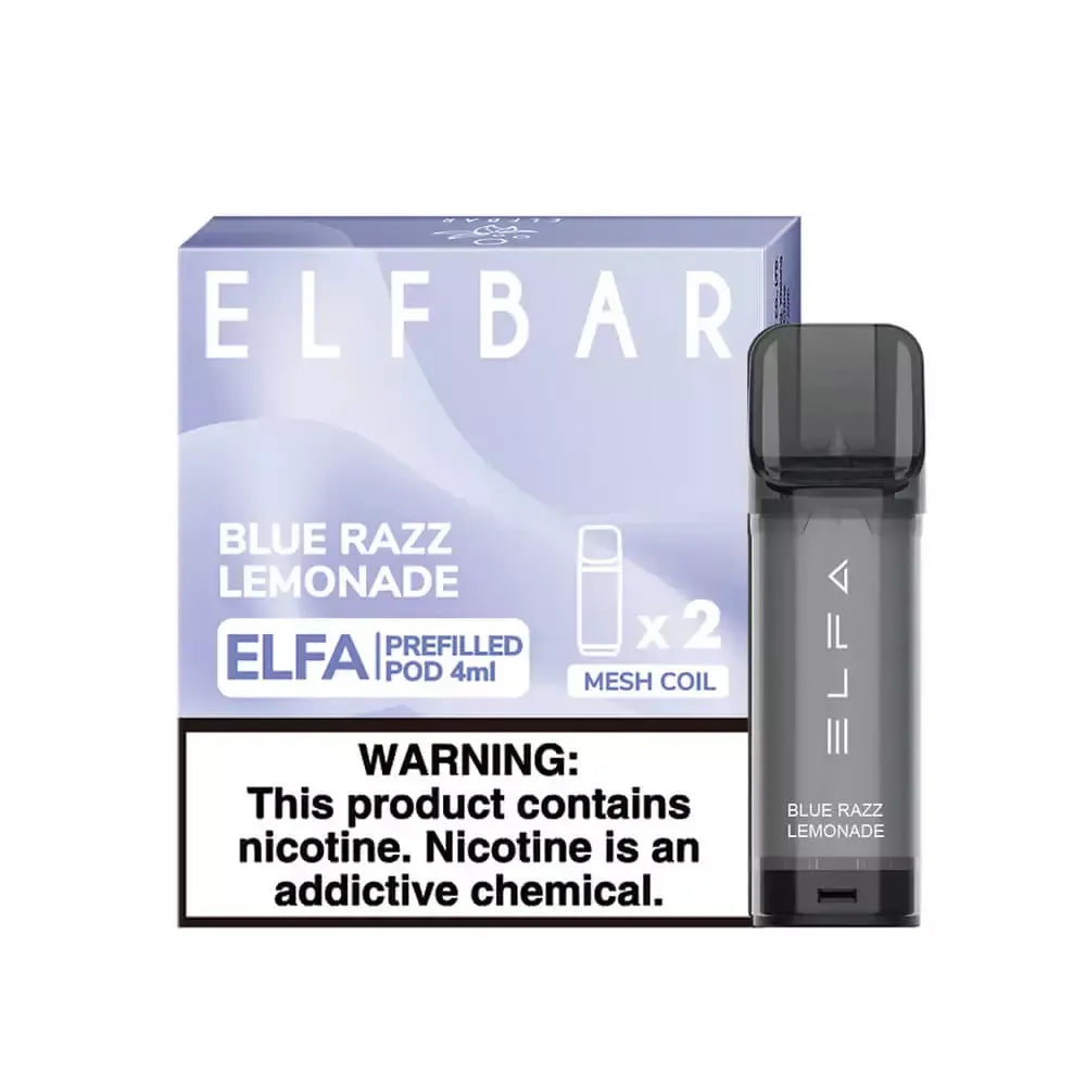 Blue Razz Lemonade Elfa Prefillable Pods By Elf Bar