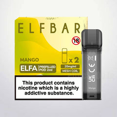 Mango Elfa Prefillable Pods By Elf Bar