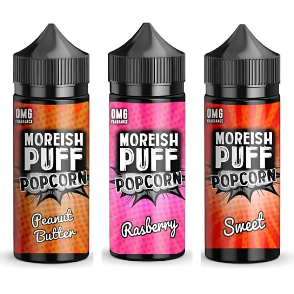 Moreish Puff Popcorn Range Shortfill 100ml E-Liquid