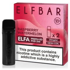 Raspberry Watermelon Elfa Prefillable Pods By Elf Bar