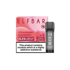 Strawberry Raspberry Elfa Refillable Pods By Elf Bar