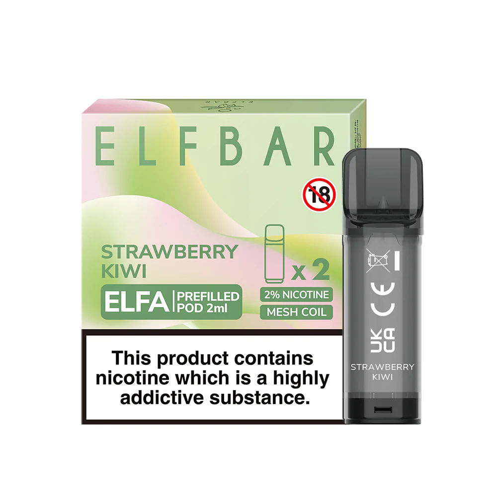 Strawberry Kiwi Elfa Prefillable Pods By Elf Bar