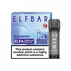 Blueberry Elfa Prefillable Pods By Elf Bar